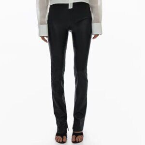 🧽🪣 Helmut Lang Black Lamb Leather Bootcut Pants – Size 0